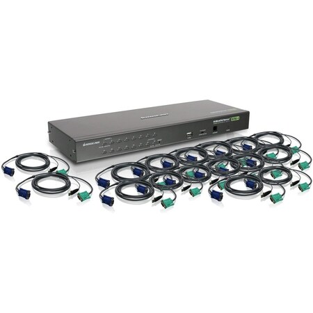 Iogear 16 PORT KVM SWITCH WITH 16 USB CABLES GCS1716KITU