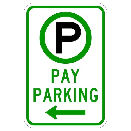Sign Solutions Usa Parking Sign, 12 in W, Aluminum Sign, White DUS10DWT1218R7-22AL