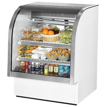 True Refrigeration Deli Case, 47 3/4 in H, White TCGG-36-HC-LD