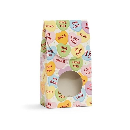 Nashville Wraps Conversation Hearts Gourmet Window, Small 3.5x1.75x6.5, 6PK GWCHT