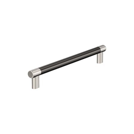 Amerock Esquire 12 inch 305mm Center-to-Center Polished Nickel/Gunmetal Appliance Pull BP54040PNGM