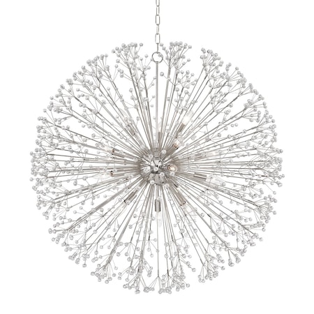 Hudson Valley Lighting Dunkirk 16 Light Chandelier 40 In. Polished Nickel 6039-PN