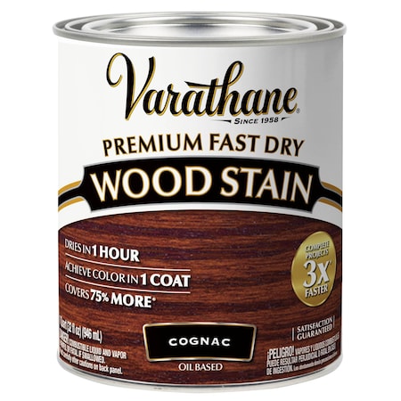 Varathane Premium Fast Dry Wood Stain, Cognac, 1 Qt 384350