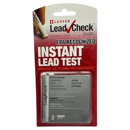 Leadcheck Swab Instant Lead Test Kit, Non-Destructive, 2 Swabs per Pack LS-2S24C