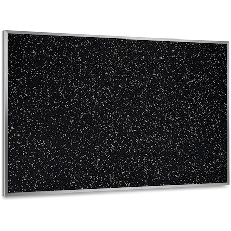 Ghent Rubber Bulletin Board 72-1/2"W, Silver ATR46-TN