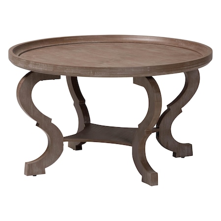 Baxton Studio Madrona French Country Antique Brown Wood Coffee Table 254-14095-ZORO
