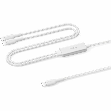Belkin C - C CBL 140W 2.0, BRAIDED PCR, 1.5M, WHITE - SMART POWER SHARING DISTRIBUTES P CAC004FQ1.5MWH