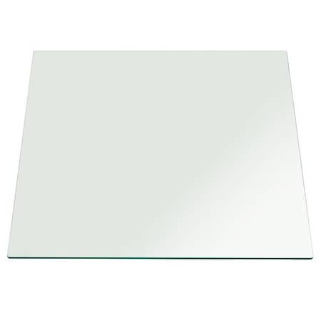 Fab Glass And Mirror 42in Square Clear 1/2in in Thick Tempered Flat Edge Polished Radius Corners Glass Table Top 42SQR12THFLAN