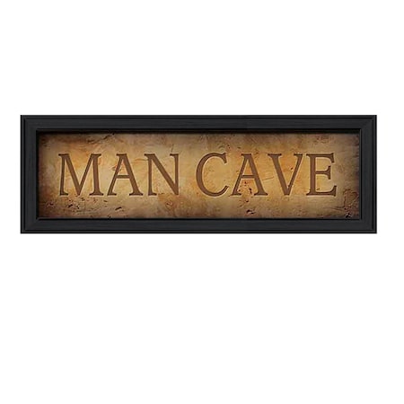 Homeroots Man Cave 2 Black Framed Print Wall Art 404929
