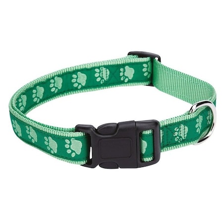 Casual Canine Dog Collar, 18 to 26 in L Collar, 1 in W Collar, Nylon, Green ZA8871 18 43