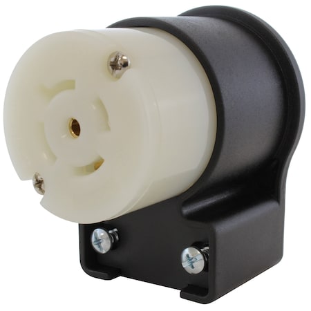 Ac Works Elbow Connector, NEMA L22-20R, 20A, 277/480V, 4-Pole 5-Wire, Locking, Industrial Grade, cULus ASEL2220R