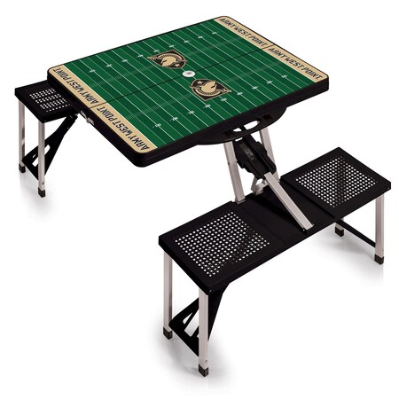 Picnic Time Family Of Brands Army Black Knights - Football Field - Picnic Table Portable Folding Table, Black 811-00-175-765-0