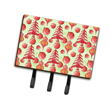 Carolines Treasures Red Christmas Tree and Ornaments Leash or Key Holder, 6 x 2 x 9 in. BB7483TH68