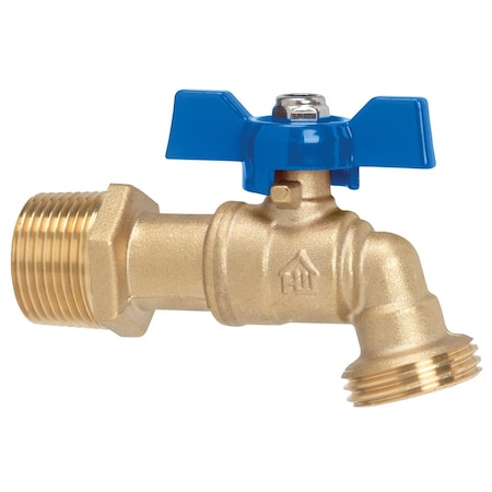 B & K Homewerks 3/4 in. MIP X 3/4 in. MHT Brass Ball Valve Hose Bibb VHBQTRC4