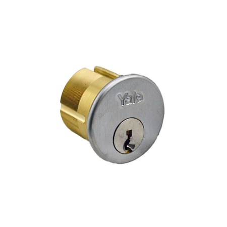 Assa Abloy Accentra 1-1/8in 6 Pin Mortise Cylinder with GE Keyway US26D 626 Satin Chrome Finish 2153GE626118