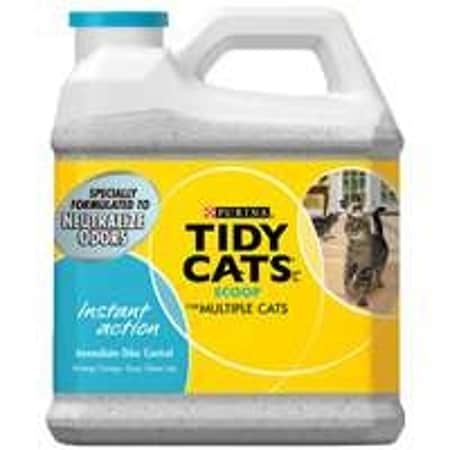 Tidy Cats Instant Action Cat Litter, 14 lb Capacity, Gray/Tan, Granular Jug 7023011716