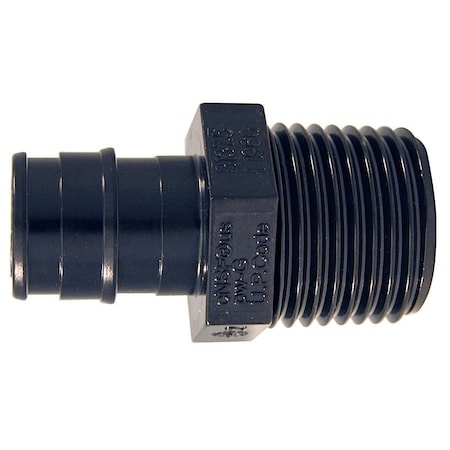 Apollo Adapter, 1/2 in, PEX x MPT, Poly Alloy, 200 psi Pressure, 25PK EPXPAM1225PK