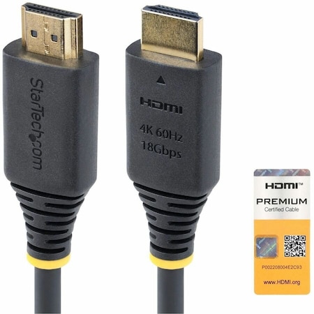 Startech.Com 1.5m (4.9ft) Premium Certified High Speed HDMI Cable, 4K 60Hz, UHD HDMI Cord HDMI2CABLE-4K60-150C