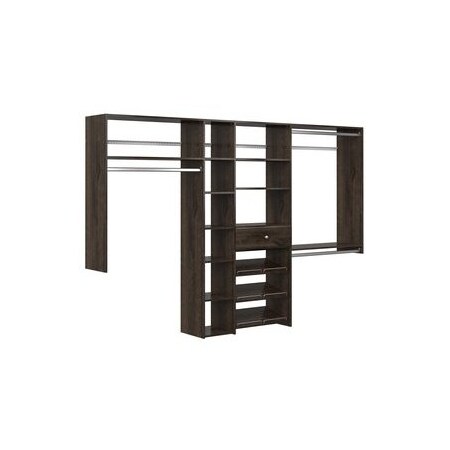 Easy Track Shoe Storage Closet Organizer Kit, Truffle PH44-TR