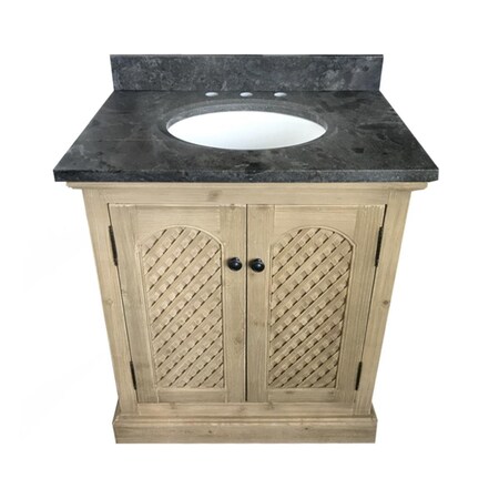 Infurniture WK8131 plus WK top 31 in. Rustic Style Bathroom Vanity WK8131 +WK top