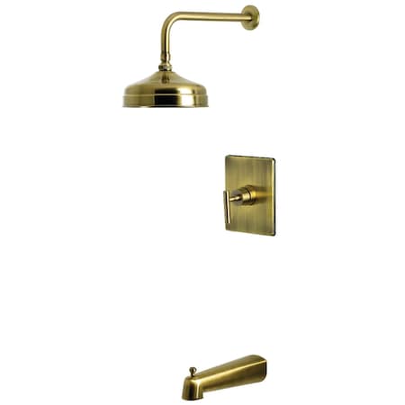 Kingston Brass Single-Handle Pressure Balanced Tub and Shower Faucet, Antique Brass KB6343CML