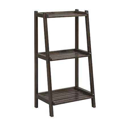Homeroots 42" Bookcase With 3 Shelves In Espresso 380033