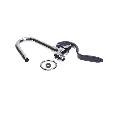 T&S Brass TandS Brass Spray Valve and Hook Nozzle Assembly, Blue Handle, Brass Construction 012952-40