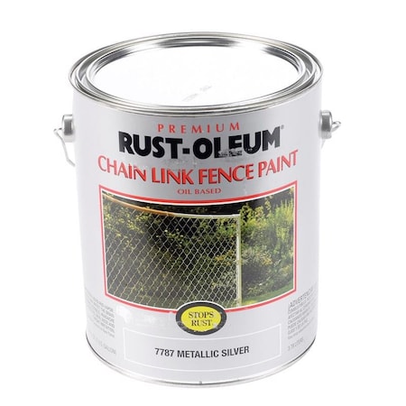 Rust-Oleum Gloss Silver Protective Enamel Chain-Link Fence Paint 1 gal 7787402