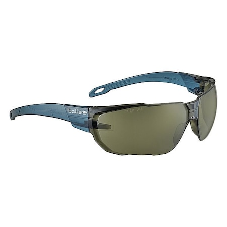 Bolle Safety Swift, Safety Glasses, Anti-Fog & Anti-Scratch, Smoke Lens, Blue Frame, Frameless SWIFTN20U