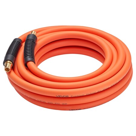 Vevor Air Hose 3/8''x25ft Hybrid Air Hose with 1/4-inch Solid MNPT Bras Fittings HAH3825