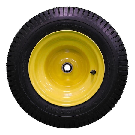 Antego 16 x 6.5-8 in Lawn Mower Tire & Wheel, 4 Ply, John Deere Yellow, 2 PK A85380060104166508