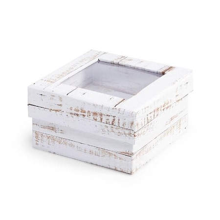 Nashville Wraps Distressed Wood Rigid Window Box, Petite 3.75x3.75x2in, 24PK 610BDW
