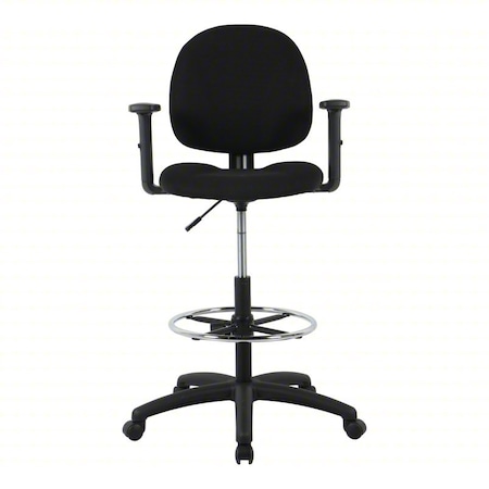 Zoro Select Drafting Chair, Black, 25" D, 275 lb 830KL1