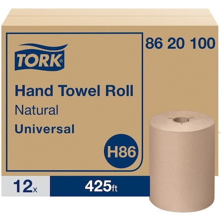 Tork Hardwound Paper Towels, 1 Ply, 463 Sheets, 425 ft, Natural 8620100