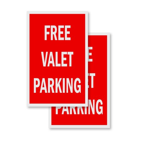 Signmission Free Valet Parking, Vinyl Decals Only 24 Inch x 36 Inch, Vinyl Decal, 2PK DSB-2436-2PACK-Free Valet Parking