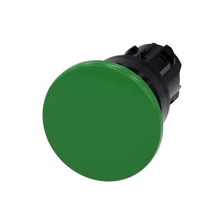 Siemens Mushroom pushbutton, 22 mm, round, plastic, green, 40 mm, momentary 3SU1000-1BD40-0AA0