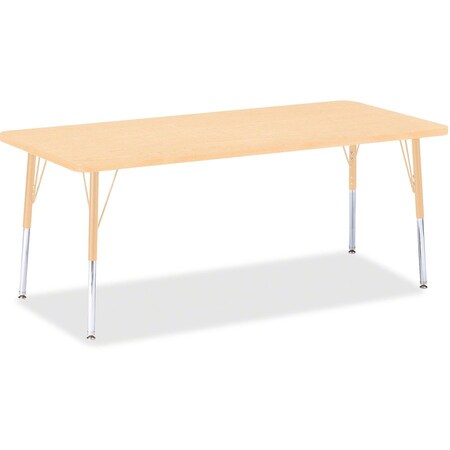 Jonti-Craft Berries Rectangle Activity Table, 30 in. x 72 in., E-height, Maple/Maple/Camel 6413JCE251
