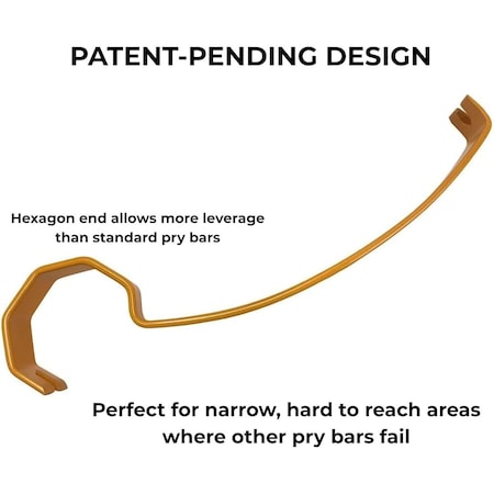Tolsen Heavy Duty Nail Puller & Trim Removal Too, Hexagon Design 25116