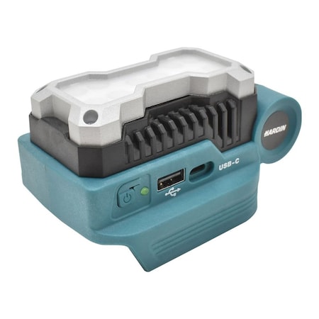 Hardin 18V Cordless Portable LED Work Light with Dual USB Charging Ports HD-8700