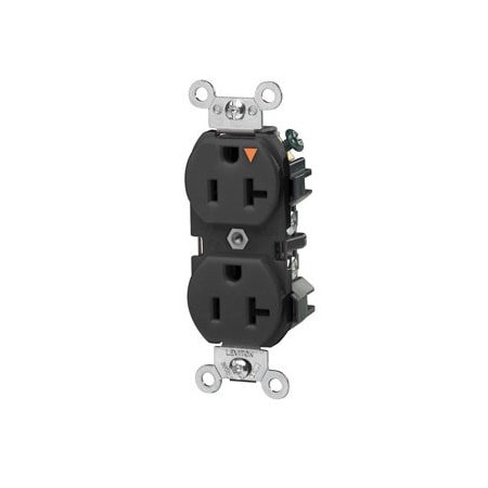 Leviton Industrial Series Heavy Duty Grade Duplex Receptacle, 20 Amp, 125 Volt 5362-IGE