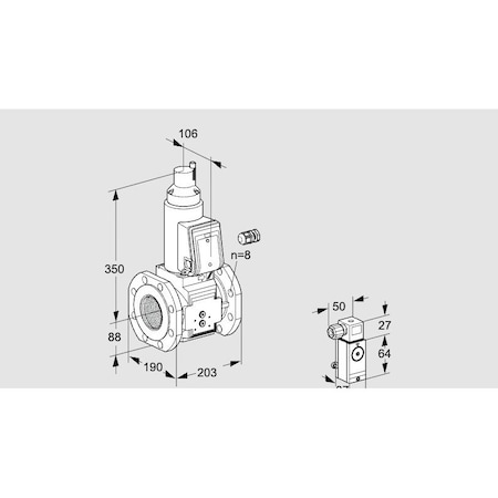 Honeywell Kromschroder Solenoid Valve - VAS780F05LW3E/P2/PP, Gas/Air, 500 mbar, IP65 KS88203423