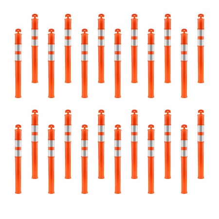 Xpose Safety 24 Pack 42in T-Top Orange Traffic Delineator Post, 24PK DLT-ORG-42-24-X-S