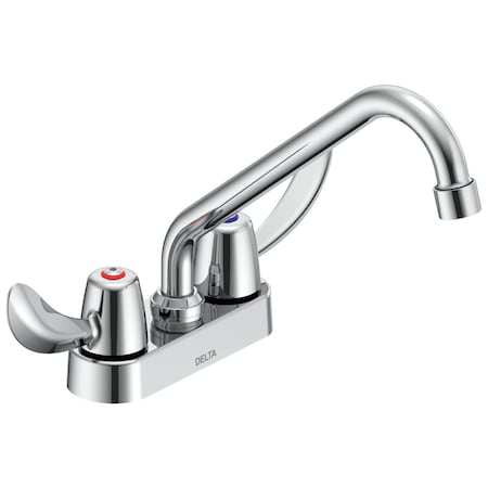 Delta Commercial 27C4 / 27C5 / 27C6 Two Handle 4 In Deck-Mount Faucet In Chrome 27C4222