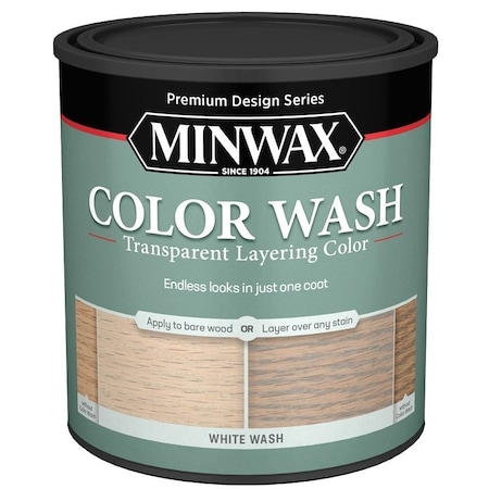 Minwax 618604444 Wood Stain, White, Liquid, 1 qt, Can 61860