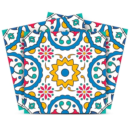 Homeroots 4" X 4" Raffia Gia Removable Peel And Stick Tiles 400410