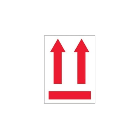 Bubblefast 3 x 4'' - two up arrows over red bar Labels BFIPM305