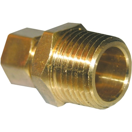 Westlake Pipe & Fittings 3/8'' Cx1/2'' MPT Brass Compression Adapter 17-6837
