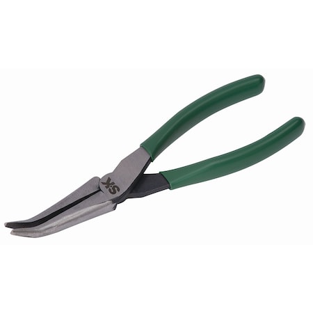 Sk Professional Tools Nose Pliers, 6"  Chain, Bent 16315