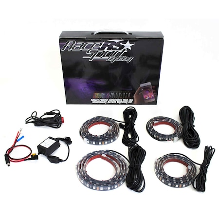 Race Sport Lighting Colorsmart Rgb Led Flexible Underbody Kit W/ Bluetooth Control RSBTRGBL2