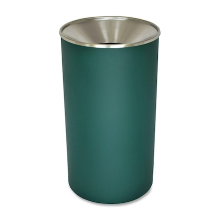 Ex-Cell Kaiser 33-Gal. Powder Coated Receptacle - Steel, Hunter Green WR-33F HGX